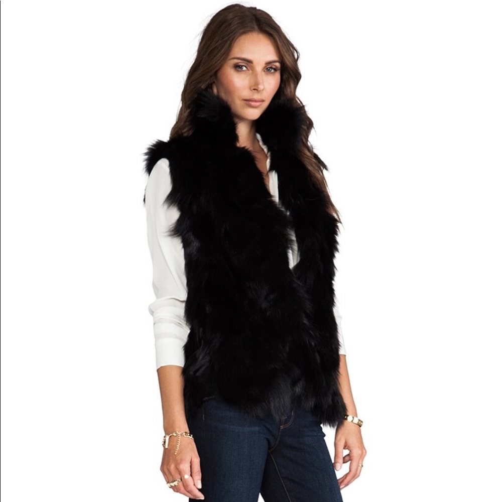 Adrienne Landau fox vest